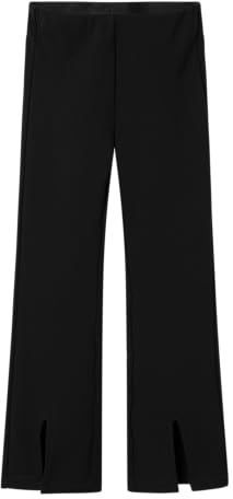 NAME IT NKFNISILA Bootcut Pant, Pantalón de Tela Niñas, Black,