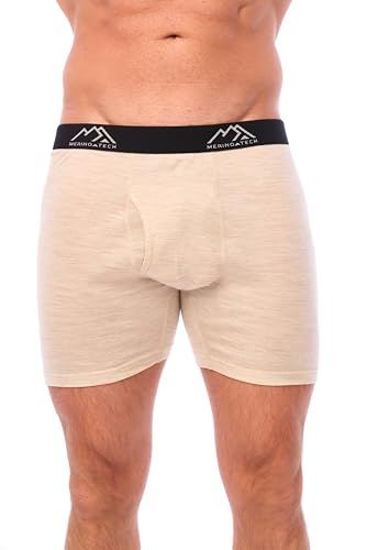 Merino.tech Boxer Uomo Lana Merinos Mutande Intimo Termico Mutande | Intimo Anti-Odore e Traspirante, Elastico in Vita, Anti-Sfregamento, Comfort Tutto Il Giorno, Lavabile in Lavatrice