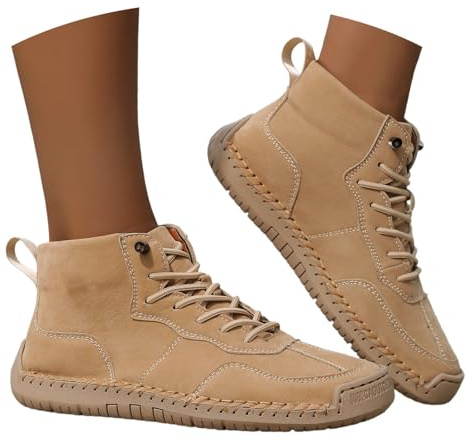 Generisch Sneaker tradizionali da donna con lacci, tessuto a rete traspirante, elegante modello di scarpe casual per tutti i giorni, vacanze, tempo libero, sneaker versatili per ogni stagione, cachi