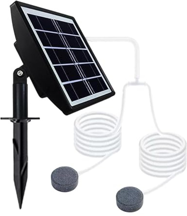 Aeratore solare per ossigeno, pompa ad aria per laghetto alimentato a batteria, di circolazione 'acqua ricaricabile da 2000 mAh, dispositivo di ossigenazione all'aperto a basso