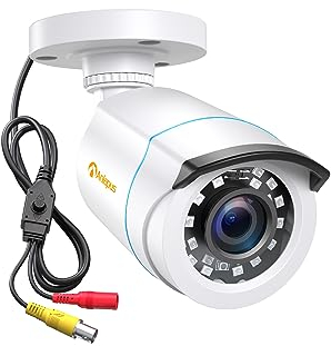 Anlapus 1080P Telecamera Analogica di Sorveglianza per Esterni, 2MP Videocamera Cablata AHD/960H/CVI/TVI, Visione Notturna da 24 m, IP66 Resistente alle Intemperie