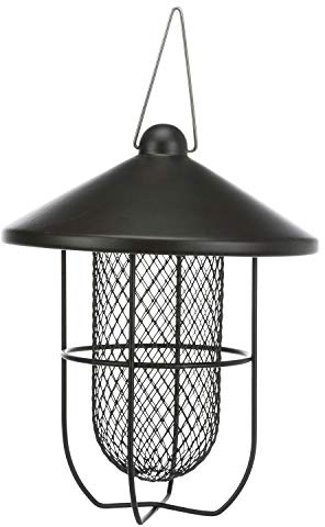 TRIXIE 55651 Erdnuss-Futterspender mit Schutzgitter, Metall, 700 ml/19 × 26 cm, schwarz