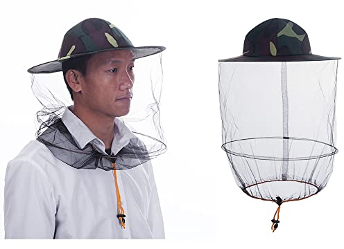 ZffXH 2/6 Stück runde Imkermütze mit Schleiernetz, Moskitonetz, Kappe mit Netz