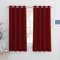 PONY DANCE Blackout Thermal Curtains for Bedroom - Christmas Eyelet Curtains Red Holiday Party Gifts for Kids Room & Nursery & Door, 2 Panels, 46 x 60 Inch Drop