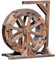 Holz Wasserrad Wasserspiel Wassermühle Garten Brunnen Gartendekoration Water Fountain Wasserfall gartenteich Wheels Wasserlandschaft Handgemacht teich deko für Hof,Wohnzimmer,Aquarium 30cm/11.8in