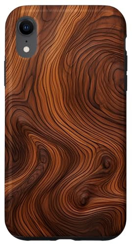 Walnut Wood Pattern Case for iPhone XR