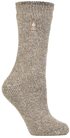 HEAT HOLDERS - Mens & Womens 2.3 Tog Original Thermal Socks | 3 Sizes | Thick Warm Fluffy Insulated Socks for Winter | Ideal for Raynauds (6-11, Oat)