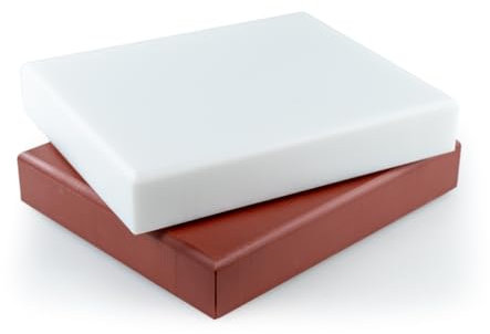 TOPATUPA - Tabla de corte profesional de polietileno - GROSSOR 5 cm - con gomas antideslizantes - (Blanco) (50x30x5)