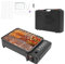 ACROSSPART Tragbarer Gasgrill Klein, Gasgrill Camping mit Grillnetz und Koffer, BBQ Tischgrill Gas, Outdoor Gaskocher für Camping, Reisen, Trekking, 42 * 26 * 11 cm