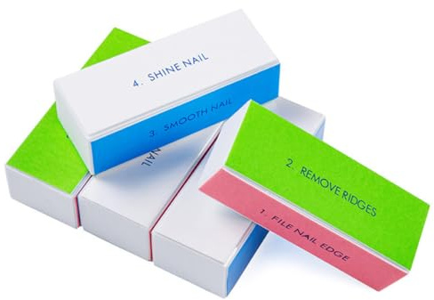 ERINGOGO 10 piezas Bloques y Limas de Uñas Esponja Pulidora Multifuncional Diseño Ligero y Lavable para Manicura y Pedicura Casa y Salón Profesional