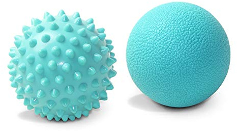 Massage Set with Spiky Lacrosse for Plantar Fasciitis Muscle Pain Relief