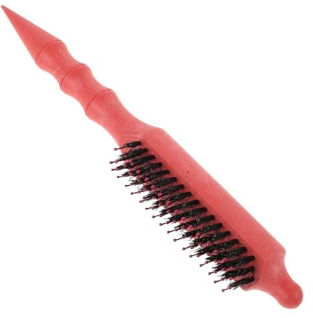 Gogogmee Peine para Peinar el Cabello Masajeador de Cuero Cabelludo y Bolsa de Aire, Cepillo de Nailon Naranja para Ondas Grandes, Herramienta de Salón Versátil para Peinar y Cardar Cabello