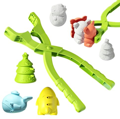 Fabricante portátil de bolas de nieve, herramienta de actividades de invierno, juguetes de playa, molde de clip de bola con fácil agarre, molde de bolas de nieve con diseño divertido, accesorio de jue