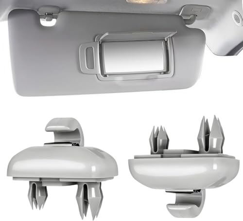2 Piezas Clip Parasol Repuesto Audi Soporte 8E0 857 562 Universal, Soporte Parasol Audi A1 A3 A4 A5 Q3 Q5 A7 B6 B7 B8, Visera Gancho Coche Plug-and-Play ABS Resistente Antideslumbrante, Gris