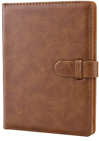 Hapeper 128 Pockets Photo Album Compatible with Fujifilm Instax Mini 12 11 9 8 90 70 40 Instant Camera Films and 2x3 Inch Photo Paper (Brown)