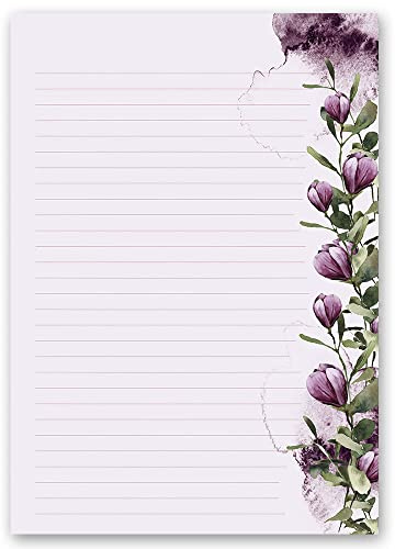 Brevpapper blommor & blommor vår kryss – DIN A4-format 250 ark
