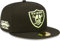 New Era 59Fifty NFL Neon Logo Raiders Cap Basecap Baseballcap Fitted Flat Brim Las Vegas (7 1/4 (57,7 cm) - schwarz)