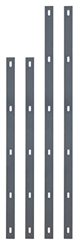 Alberts 646172 Set Flacheisen Step² | Stahl roh, feuerverzinkt anthrazit kunststoffbeschichtet RAL 7016 | Länge: 1020 mm | Breite: 40 mm | 4er Set