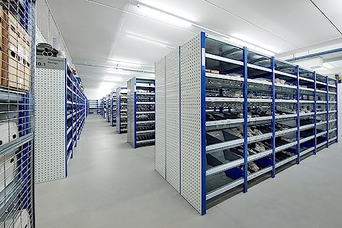 SCHULTE Lagertechnik 3er-MULTIplus150, 2000 x 1000 x 600 mm (HxBxT), 12 Fachböden, verzinkt