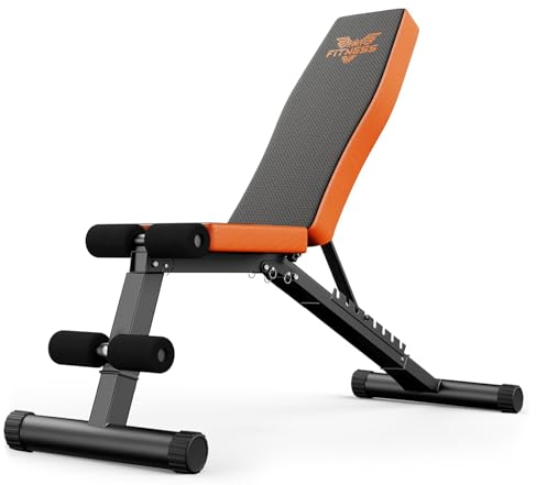 Dskeuzeew Banc de musculation pliable et ajustable, 300KG/660LB Banc de musculation pliable et rapide pour la maison, l'entraînement, la salle de sport