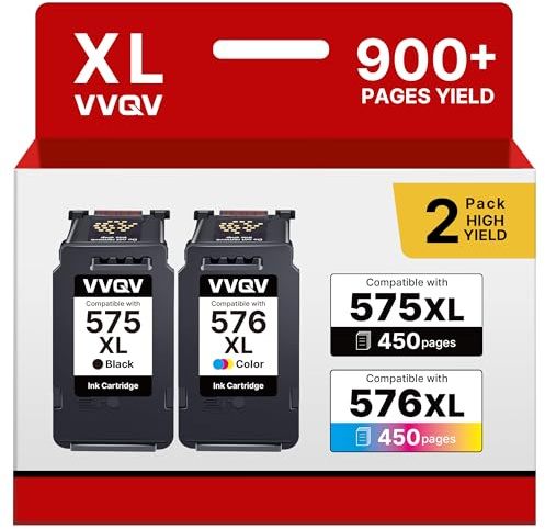 PG-575XL CL-576XL Druckerpatronen Multipack 575 XL 576 XL Tintenpatrone für Canon 575 576 Patronen 575XL 576XL PG575 CL576 für Canon Pixma TS3550i TS3551i TR4750i TR4751i patronen (Schwarz, Farbe)