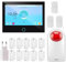 Fuers Sistema di allarme WiFi 4G per casa, WLAN+ GSM, impianto di allarme appartamento con touchscreen da 7, 16 pezzi, sistema di sicurezza casa con allarme APP/SMS, rilevatore di movimento, 115 dB