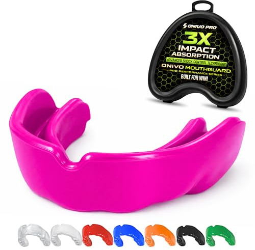 Mouthguard for Kids & Junior Under 11 Years, Gum Shield Kids with Case, Boil and Bite Mouth Guard for Boxing, Rugby, MMA, Muay Thai, Karate, Hockey & Contact Sports