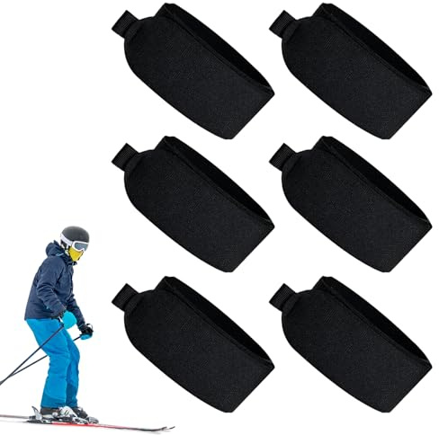 Skistraps - 6-delars Set Med Lättviktsdämpad Och Skyddande Utformning,Skidband För Längdskidor Och Snowboard - För Skydd Vid Vinterutflykter Friluftsliv Skiåkning Dam