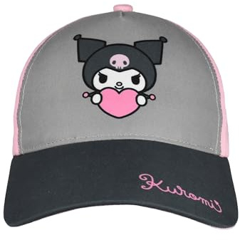 Hello Kitty Keps för flickor – Kuromi barn keps basebollkeps justerbar rosa/grå