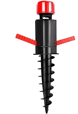 Parasol Pilier Au Sol Porte-Parapluie Coupe-Vent Porte-Parapluie Perforé Parapluie De Boue De Plage à Crochet, Facile à Transporter, économie De Travail, Pratique, Robuste, Coupe-Vent Et Pratique