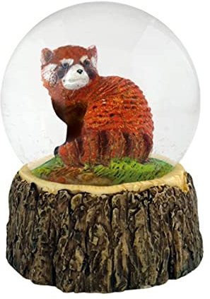 Deluxebase Snö och vattenboll - röd panda snöboll med hartsfigur och gjuten bas. Utmärkt present och heminredning prydnad.