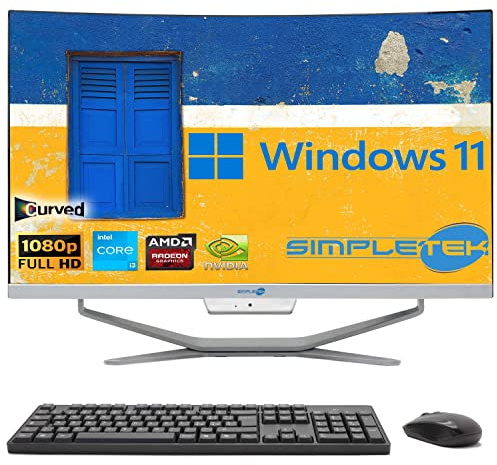 SIMPLETEK PC All in One Display Böjd 24 Core i3 GTX1650 4GB grafikkort Windows 11 | 32 GB SSD RAM 2 TB | arbete, spel
