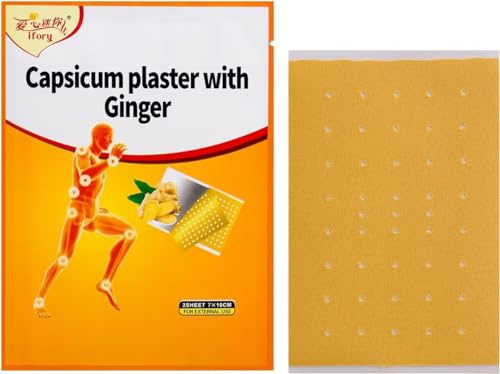 ifory 20 Pcs Capsaicin Patches, Capsicum Ginger Patches, 3.94x2.76 Capsicum Patch 10 Bags, 20 Count (2 Count/Bag)