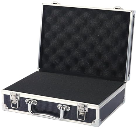 Koffer Für Messgeräte, Aluminium Koffer Mit Würfelschaum Leer-Koffer Alukoffer Alu Box Werkzeugkoffer Robuster Tragekoffer, Werkzeug Aufbewahrung, Würfelschaum Platten, Schaumstoff Polsterun