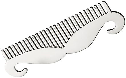 Healeved Reisekamm Aus Edelstahl Im Taschenformat Bartkamm Für Männer Schnurrbartpflegewerkzeug Sanfter Haarstyler