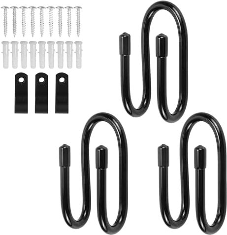 elthmpr Support Aspirateur - Arrosage Crochet Mural 3PCS Crochet Mural Garage Stockage Rangement Outils en Acier Crochet de Suspension Support Extérieur Durable pour Jardin Cour Garage