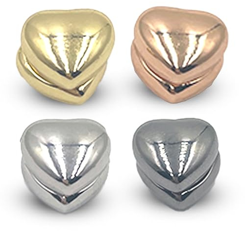 4 Pines Magnéticos para Hijab | Botones de Bufanda | Botones Magnéticos para Camisas y Ropa | Broches de Iman Prácticos y Elegantes | Botones Imantados Fáciles de Usar (Corazon)