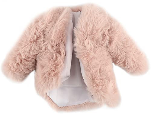 Hperu Puppenjacke, Puppenkleidung Wintermantel Plüsch warme Jacke weiche Top Langarm Outfit -Accessoires für 29 cm Puppe