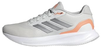 Adidas Femme Runfalcon 5 Running Shoes, Crystal White/Iron met./Beam Orange, 36 2/3 EU