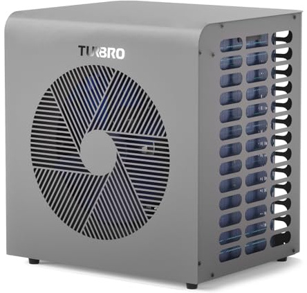 TURBRO Bomba de Calor para Piscina 6.000 W inversor DC, Calentador eléctrico para Piscinas sobre Suelo/spas de hasta 20 m³, Intercambiador Titanio, Cop hasta 9.38, IPX4, 220-240V, Beluga B21V