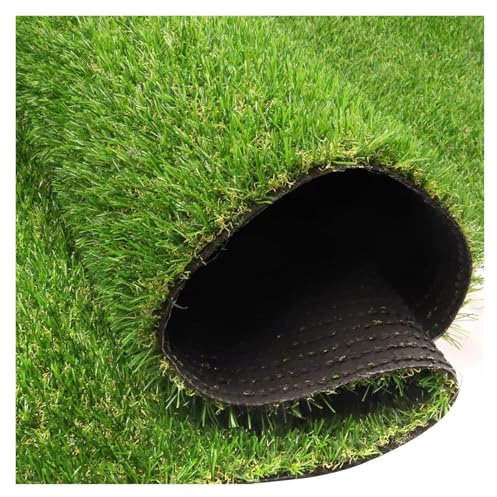 LSSHQ Prato Finto da Esterno Rotolo Erba Finta Artificiale Erba Artificiale Fata Realistica Anti UV Atossico Drenante Varie Misure Calpestabile 25mm(1.5x8m/5x26ft)