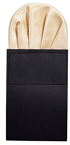 DonDon pañuelo para hombres ya doblado para asiento perfecto - Crema