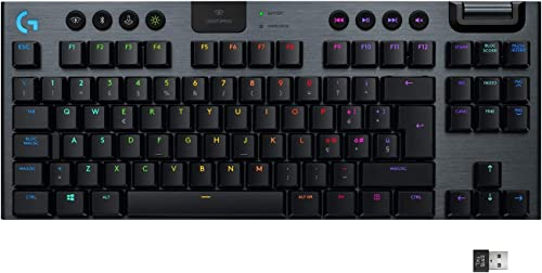 Logitech G915 LIGHTSPEED TKL Tastiera Gaming Wireless Meccanica Tenkeyless, Profilo Ribassato, GL-Tactile Switches, LIGHTSYNC RGB, +40 ore durata batteria, Italiano QWERTY - Nero