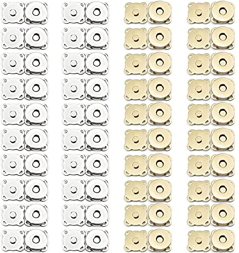 40 st magnetisk knapplås, sy på tryckknappar, magnetlås, sy magnetiska lås, cirkulär magnetisk knapplås, för kläder, plånböcker, leksaksryggsäckar, 14 mm