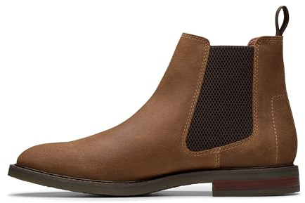 Clarks Jaxen Easy, Botas Estilo Chelsea Hombre, Gamuza Cola, 47 EU