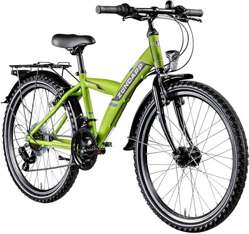 ZÜNDAPP M724 24 Zoll Fahrrad 130-145 cm Hardtail MTB Jugendrad Kinderfahrrad 21 Gang Mountainbike (grün, 35 cm)