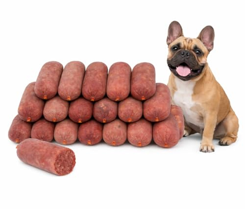 BARF Frozen Raw Dog Food Variety Pack - 24 Rolls (500g Each, 12kg Total) - Includes Chicken, Chicken & Veg, Tripe, Beef & Chicken Flavours