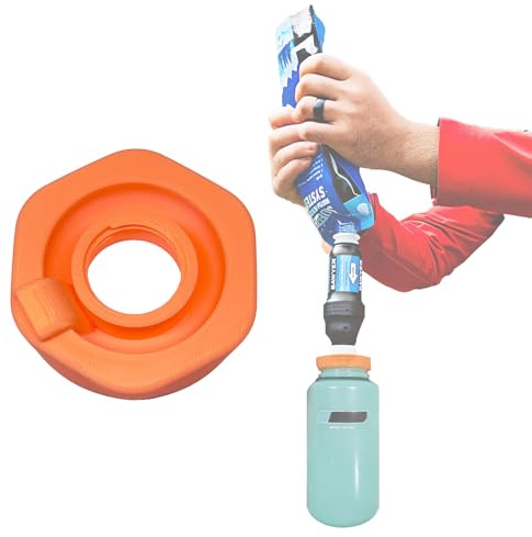 Compatible with Nalgene Wide Mouth Bottles, Water Filter Adapter for Sawyer Squeeze - Water Filtration fixtures for Camping & Hiking.Leak-Proof, Fast Connect-Perfect for Outdoor Adventures (Orange)