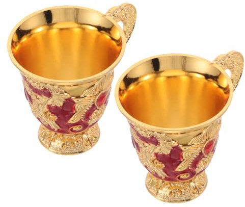 NAMOARLY 2piezas Copa De Fiesta Medieval Cáliz De Halloween Copa De Cáliz Vintage Para Fiestas Banquetes Bares Diseño Práctico Flores