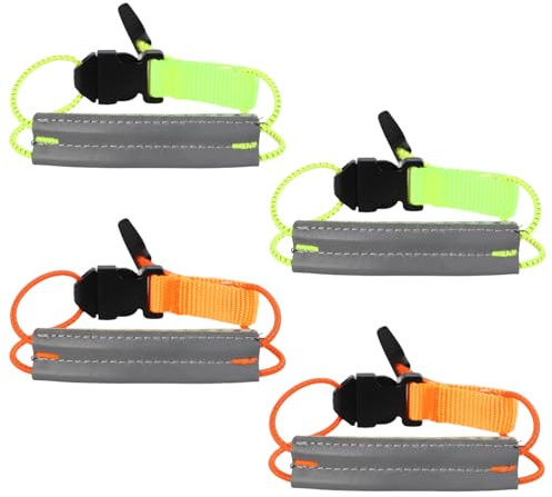 RoxNvm Catarifrangenti Bande, 4 Clip Pantaloni da Bicicletta,Fascia per Pantaloni da Bicicletta,Elastici Pantaloni per Bicicletta, Fascia Catarifrangente,Bande Bracciale Riflettente per Giro Notturno